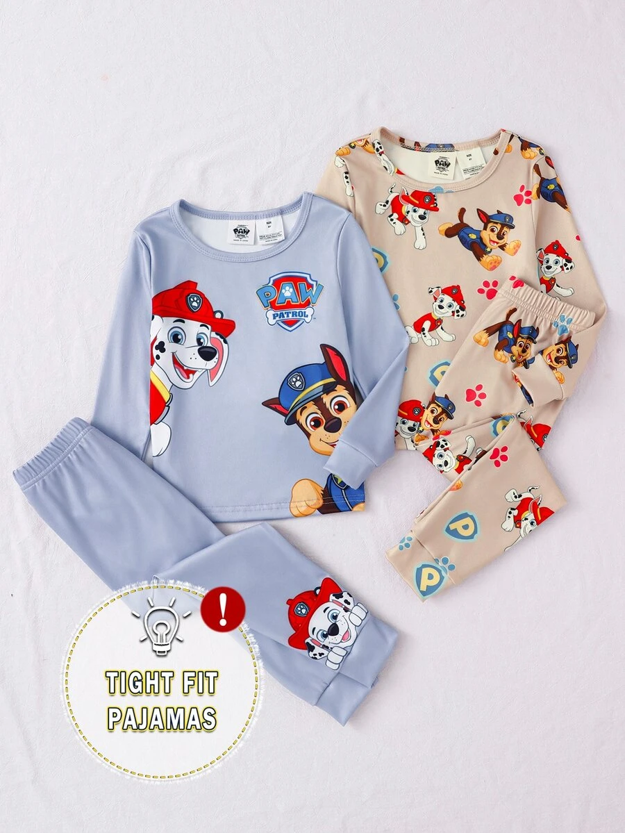 SHEIN | PAW Patrol 4件組小男孩睡衣 - 彩色 - 查看 1
