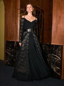 MOTF PREMIUM Vestidos longos femininos - Preto - Visão 6