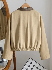 Teen Girls Jackets - Khaki - View 2