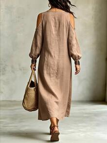 Linhara CURVE Robes grandes tailles - Kaki - Voir 2