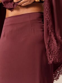 COSMINA Women Skirts Dinner Party Burgundy Summer Elegant - Red Violet - View 4