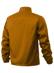 Manfinity Homme Men Zip Up Stand Collar Jacket - Brown - View 2