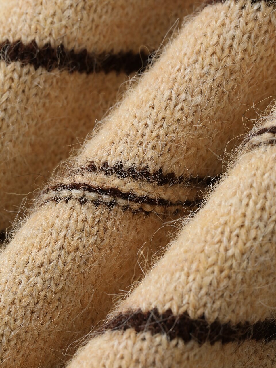 Striped Pattern Raglan Sleeve Sweater Fall