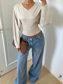 Aloruh Women T-Shirts - Apricot - View 5