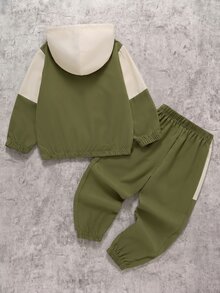 SHEIN 男童外套套裝 - 軍綠色 - 查看 2