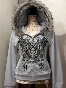 SHEIN 青少年（女）衛衣 - 灰色 - 查看 1