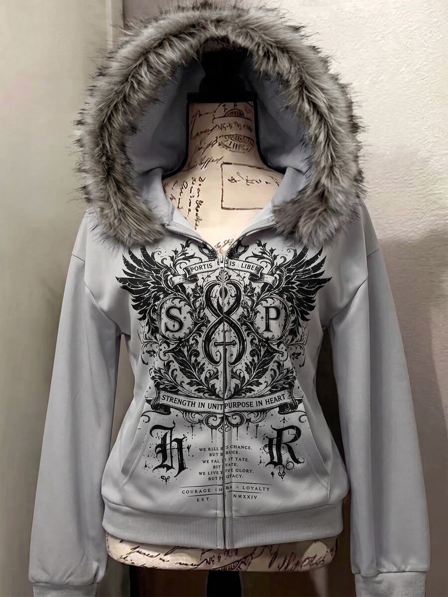 SHEIN 青少年(女)衛衣 - 灰色 - 查看 1