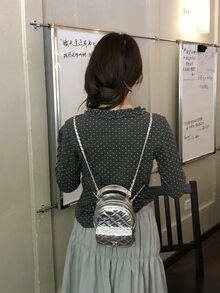 DAZY Kaos Lengan Panjang Motif Cetak Seluruh Permukaan dengan Hiasan Rumbai untuk Musim Gugur - Grey - View 2