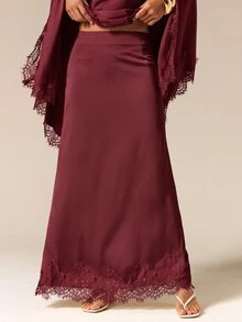COSMINA Women Skirts Dinner Party Burgundy Summer Elegant - Red Violet - View 6