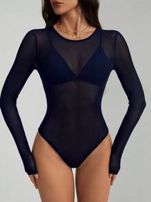 SHEIN Tall 女士連體衣 - 藏蓝色 - 查看 7