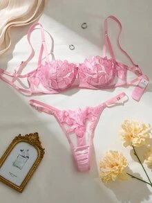 QuietHaus 女士內衣套裝 - 粉色 - 查看 3