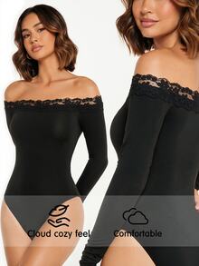 SHEIN BASICS Body de mujer - Negro - Ver 4