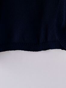 GlowEve Women Solid Open Front Lightweight Cardigan - Navy Blue - View 6