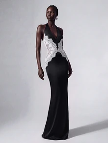 Elitara Women Formal Evening Dresses Wedding Prom Rehearsal Dinner Summer Formal Elegant - Black - View 1