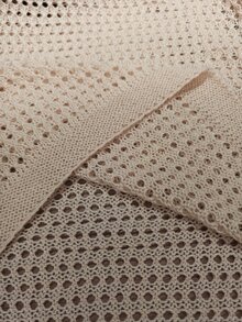 SHEIN CURVE+ كنزة صوفية بنمط أمريكانا مع أكتاف منسدلة مقاس كبير - متعدد الألوان - مشاهدة 4