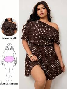 Enliva Plus Size Dresses - Brown - View 1