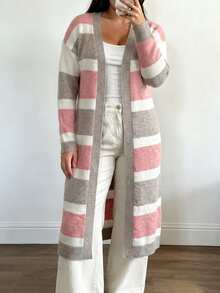 Elenzga Plus Size Cardigans Winter - Multicolor - View 3
