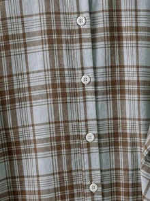 Comfylo Plus Plaid Print Drop Shoulder Shirt Without Tee - Multicolor - View 5