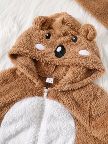 SHEIN Young Boys Bodysuits & Jumpsuits - Khaki - View 3