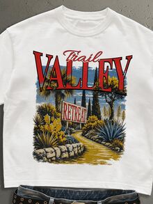 StoneGrade Men Letter & Picture Print Short Sleeve Tee - White - View 2