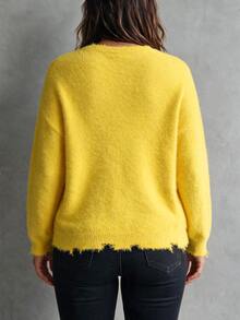 Linhara CURVE Suéteres de Talla Grande para Invierno - Amarillo - Ver 2