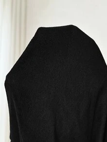 Plussiva Plus Maternity Solid Button Detail Overall Without Tee - Black - View 7