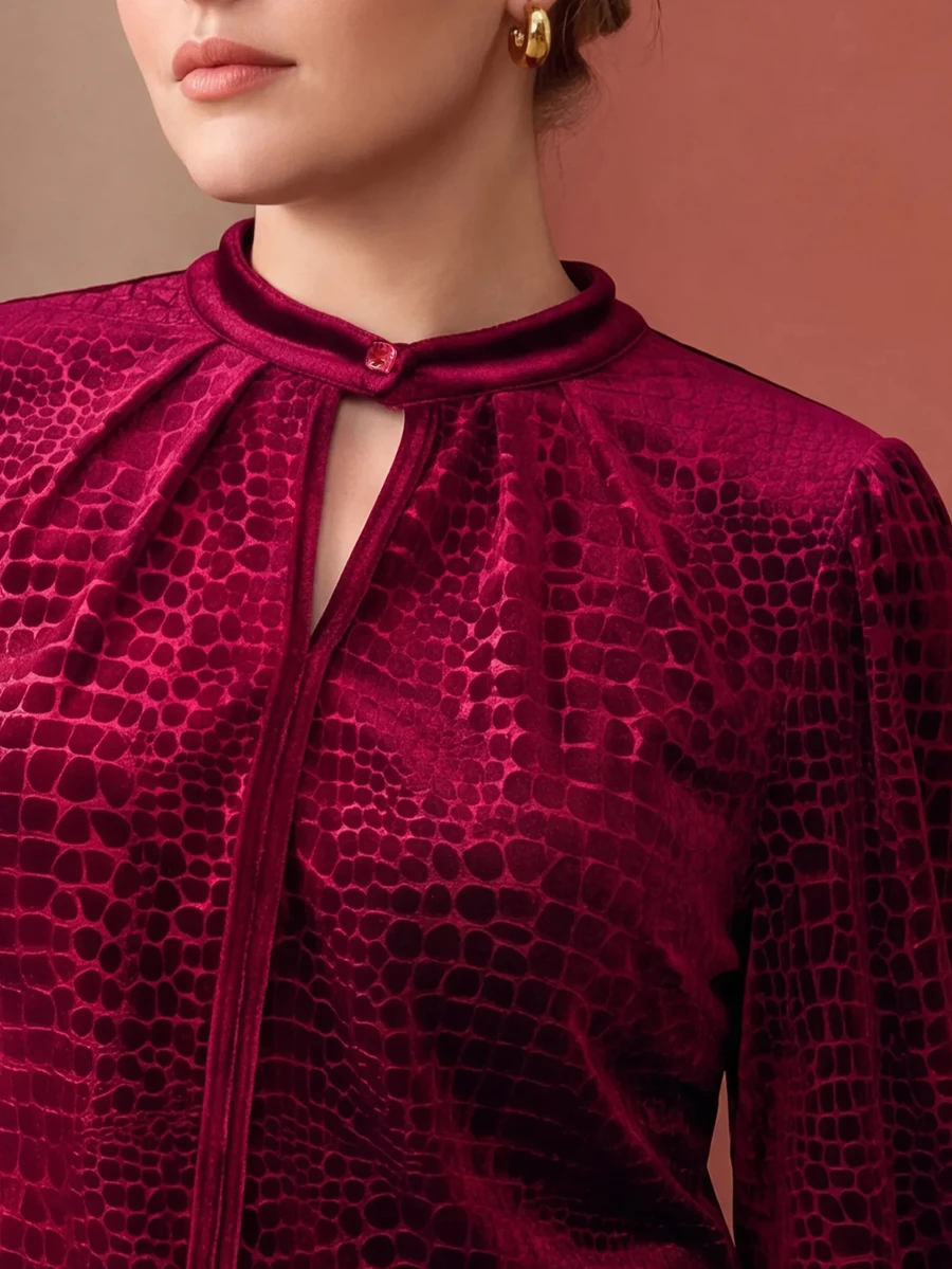 MOTF PREMIUM PLUS SIZE BLOUSES - Red - View 1