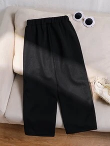 SHEIN Young Girls Pants - Black - View 2