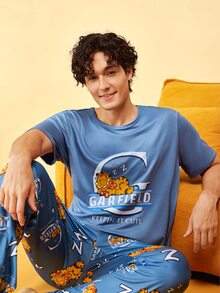 Notgurli GARFIELD | SHEIN Men Loungewear Sets - Multicolor - View 1