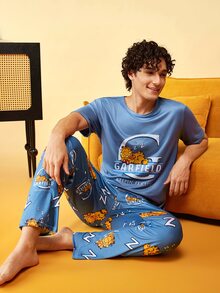 Notgurli GARFIELD | SHEIN Men Loungewear Sets - Multicolor - View 7