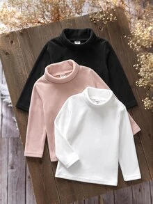 SHEIN 3件組女嬰上衣 - 彩色 - 查看 4