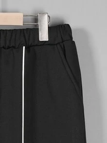 SHEIN 青少年男孩連帽衫與運動衫套裝 - 黑色 - 查看 4