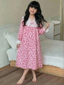 SHEIN LMoss Kids 女童（小）家居服 - 淺粉色 - 查看 8