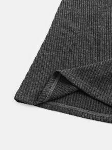 Linhara CURVE Plus Button Front Slant Pocket Dress Fall - Dark Grey - View 6