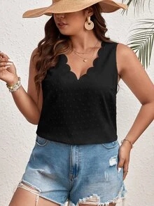 SHEIN VCAY Blusas Extra Grandes - Negro - Ver 6