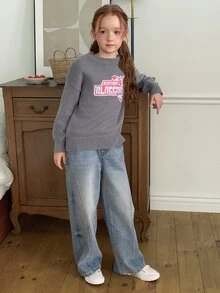 THE POWERPUFF GIRLS X DAZY Tween Girls Sweater - Grey - View 6