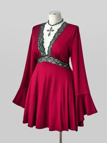 Sunspun Robes grandes tailles - Rouge foncé - Voir 3