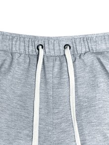 Manfinity Homme 男士成熟休閒彈性腰拼接飾邊運動長褲，適合日常休閒、週末出遊、旅行、朋友聚會等場合。這款長褲是男士衣櫥中的百搭必備單品，非常適合送給男朋友或丈夫的禮物 - 淺灰色 - 查看 5