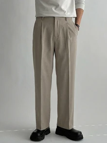 DAZY Men Lapel Neck Single Breasted Blazer & Suit Pants Set - Grey - View 5