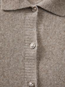 SHEIN Drop Shoulder Button Front Cardigan - Khaki - View 3