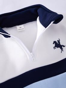 Young Boys Hoodie & Sweatshirt Co-Ords - Blue - View 6