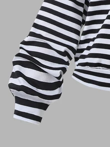 SHEIN 青少年女孩連帽衫與運動衫套裝 - 黑與白 - 查看 5