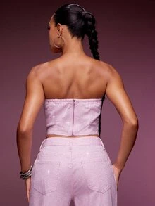 Denimoi Women Denim Tops - Pink - View 6