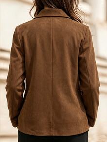 Linhara CURVE Plus Size Coats - Coffee Brown - View 2