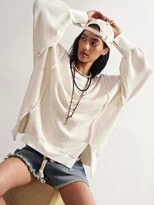 Bohemela Women Sweatshirts & Hoodies - Apricot - View 6