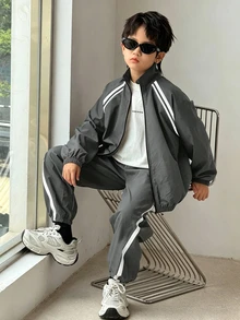 Teen Boys Outerwear Co-Ords - Dark Grey - View 6