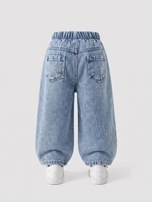 Baby Girls Denim - Light Wash - View 2