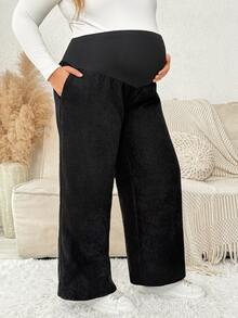 Plussiva Plus Wide Leg Pants - Black - View 3