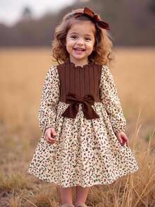 Baby Girls Dresses - Brown - View 1
