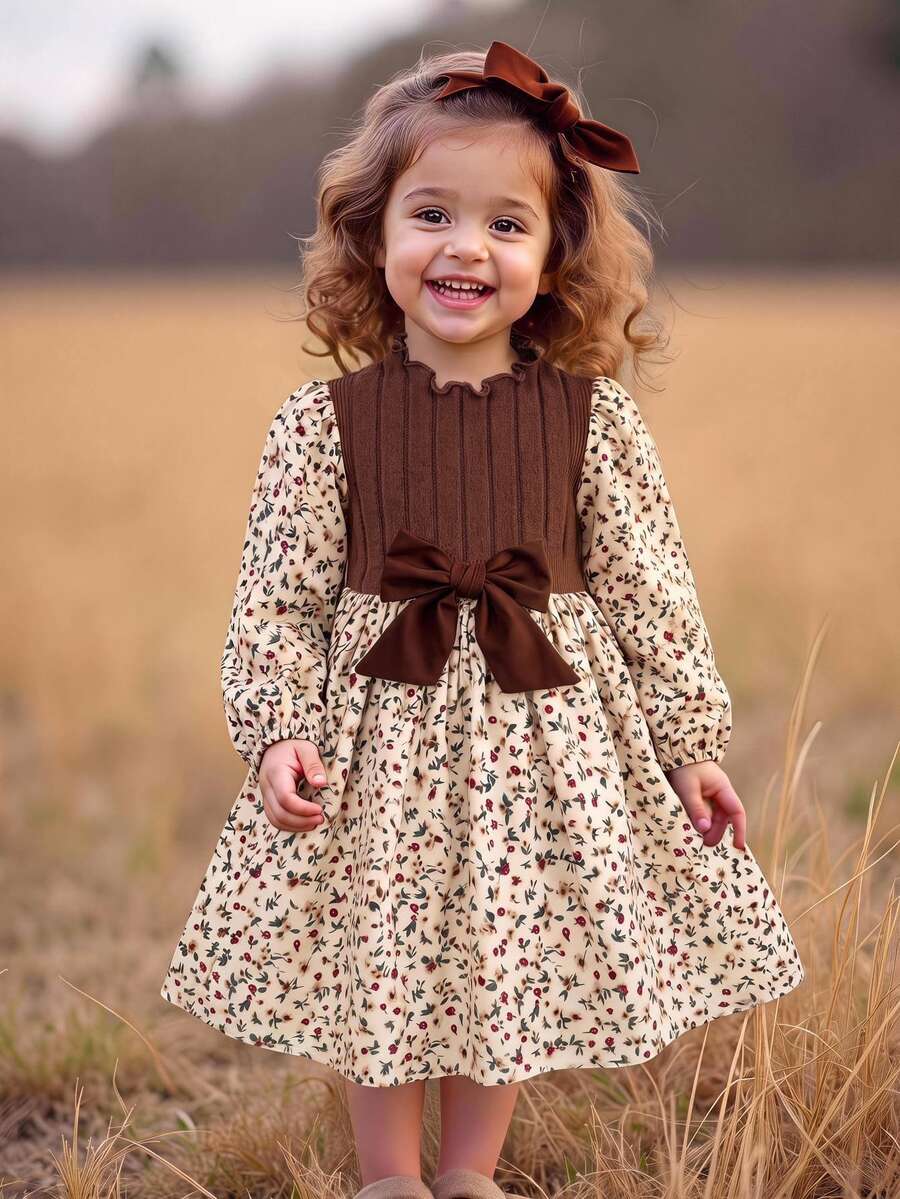 Baby Girls Dresses - Brown - View 1